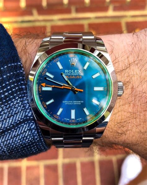 rolex milgauss z blue dial review|Rolex Milgauss z watch review.